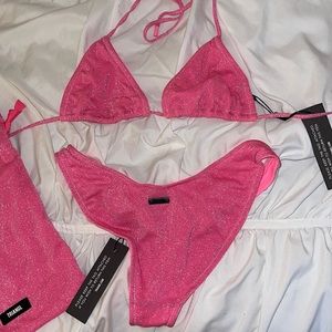 NWT rare pink sparkly Triangl Bikini